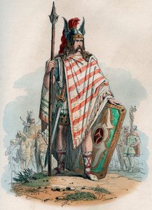 German Chief (the German Barbarians) - Engraving from 1868 in 