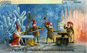 Gnomes, characters of fables in popular tradition