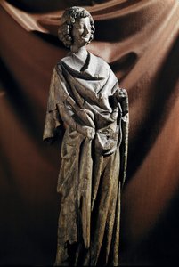 Gothic Art: Angel. Wood sculpture. 13th century. Paris, Louvre Museum by Unknown artist