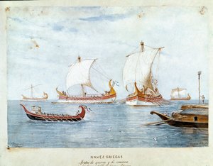 Greek Warships and Commerce by Unknown artist