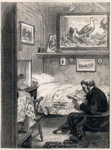Greenwich Hospital Cabin Royal Charles Ward - 1865 Engraving of a Naval Pensioner in His Retirement Quarters (Greenwich Hospital) by Unknown artist