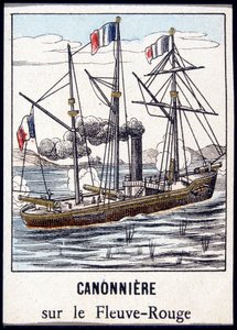 Gun boat on the Red River, late 19th century by Unknown artist
