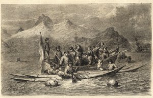 Harp Seal Hunt - Seal Hunt in Greenland - Engraving from The Illustrous Universe 1866 by Unknown artist
