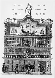 Headquarters of the East India Company in London in the 17th century