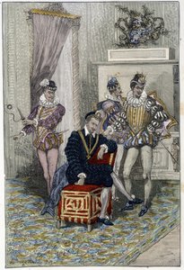 Henry III and his favorites by Unknown artist