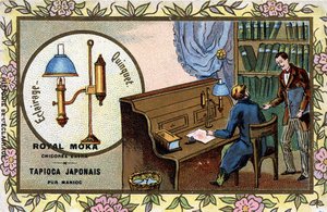 Antoine Quinquet perfects the lamp invented by Ami Argand (1755-1803), Swiss physicist by Unknown artist