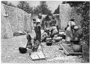 Human Zoo - ethnographic exhibition of West Africa at Champ de Mars (Paris)