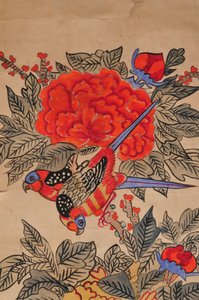 Bird and Flower Painting by Unknown artist