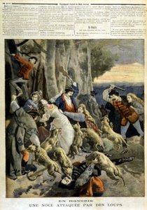 In Hungary: a wedding attacked by wolves - in “Le Petit Journal” of 23/12/1894 by Unknown artist