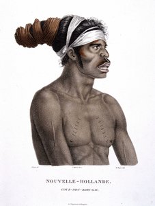 Indigenous Cour-Rou-Bari-Gal of New Holland - in Journey of Discoveries to the Southern Lands by Messrs. Lesueur and Peer