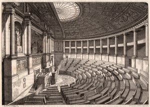 Inside view of the Chamber of Deputies (National Assembly), formerly called Palais Bourbon, Paris, France by Unknown