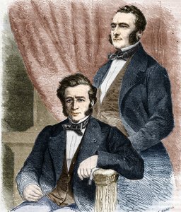 Isaac and Emile Pereire, founders of the Societe de Credit mobilier and the Compagnie Generale Transatlantique by Unknown artist