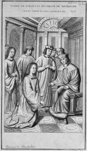 Isabella of Portugal, Duchess of Burgundy Takes Leave of King Charles VII by Unknown artist
