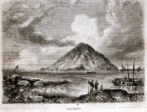 Island of Stromboli in the 19th century by Unknown artist