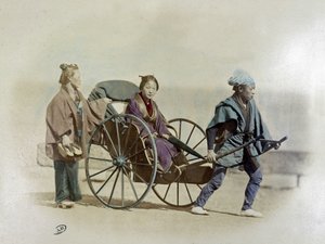 Japanese rickshaw, circa 1900