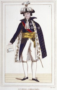Portrait of Jean Jacques Régis de Cambacérès, French Lawyer and Politician (engraving from 1830)