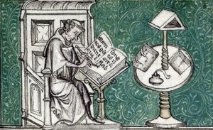 Jean de Meun Composing the Romance of the Rose, c.1380 by Unknown artist