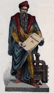 Johann Gutenberg, German printer and goldsmith