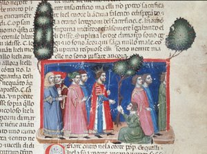 Julius Caesar learning the conjuration of Catilina in 63 BC (detail)