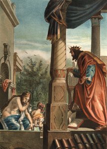King David and Bathsheba, his future wife in the bath, in 