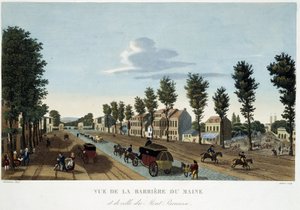 La barrier du Maine, circa 1820 - in Vues de Paris by Courvoisier