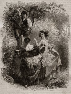 La cueillette des cherries - Illustration for 