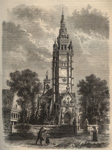 Gothic Art in Decline - Notre-Dame de Roscoff in Brittany - 19th century engraving by Unknown artist