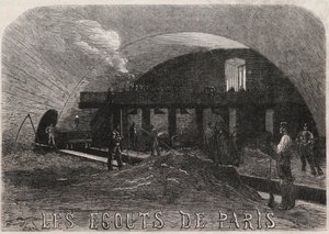 The Sewers of Paris: The Great Chamber and the Forge Workshops at Notre Dame - Engraving in 