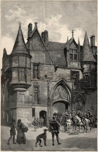 The Hotel de Sens in Paris in the IV arrondissement at the time of Margaret of France - Exterior view of the Hotel de Sens in Paris at the time of Margaret of France by Unknown artist