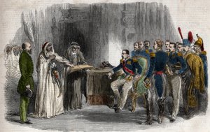 Liberation of Abd-el-Kader by Napoleon III from the Chateau of Amboise. by Unknown artist