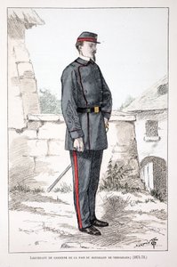 Lieutenant of Peace Guardians of the Versailles Battalion (1871-1873). Illustration from the book 