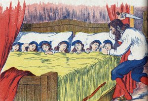 The Ogre Kills His Daughters. Illustration for 