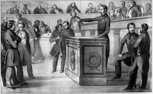 Louis-Napoleon (Napoleon III) swears allegiance to the Republic on December 20th 1848 - Oath of Louis Napoleon III (Louis-Napoleon), who was officially proclaimed president of the Republic, at the National Assembly on 20 December 1848