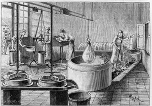 Manufacture of Gruyere: A Modern Cheese Factory by Unknown artist