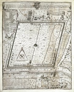 Map of Milan lazaret during the Great Plague of Milan in 1630