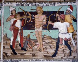 Martyrdom of St Sebastian (15th century frescoes) by Unknown artist