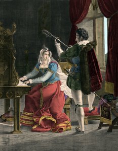 Mary Stuart and David Rizzio - Marie (Mary) I Stuart (1542-1587) with David (Davide) Rizzio