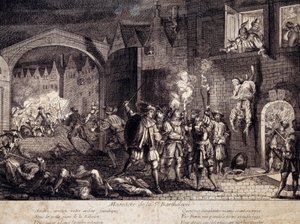 Massacre of Saint Barthelemy in Paris on the night of 24 August 1572 by Unknown artist