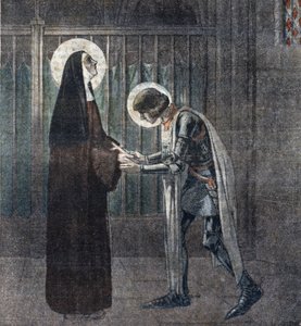 Meeting of Joan of Arc and Colette de Corbie at Moulins by Unknown Artist