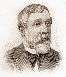 Members of the Academie Francaise in 1895: portrait of Alfred Mezieres, historian of literature, French politician and essayist.