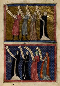 Men and women wounded by the God of Love from 