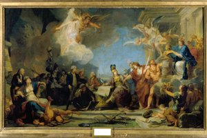 Minerve writing Human Rights by Unknown artist