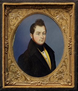 Miniature Portrait of Camillo Benso, Count of Cavour