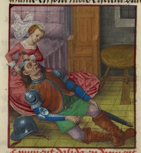 Miniature of Delilah cutting Samson