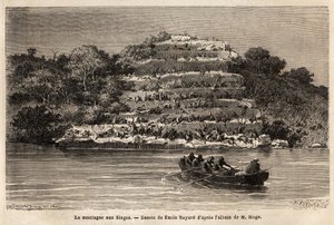Monkey Mountain, along the Senegal River, shortly after the Gouina Falls (Mali). Engraving to illustrate the story of Lieutenant Mage