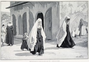 Muslim women in Bosnia. In Tour du monde 1/1896 by Unknown artist