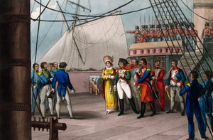 Napoleon confides in the British Faith - Napoleon Bonaparte aboard the Bellerophon the British ship that led him to exile at St. Helene on 15 July 1815 - Napoleon the Great, surrendering himself to the generosity of the British nation by Unknown artist