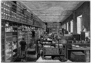 National Library in Paris: Office of the Catalogue by Unknown artist