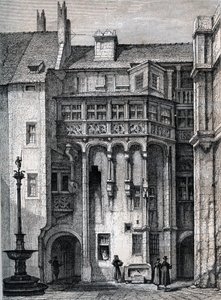 Nuremberg Town Hall Courtyard (engraving) by Unknown artist