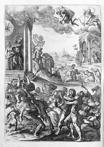 Illustration for Book 15 of Metamorphoses by Ovid, with notes by Thomas Farnaby